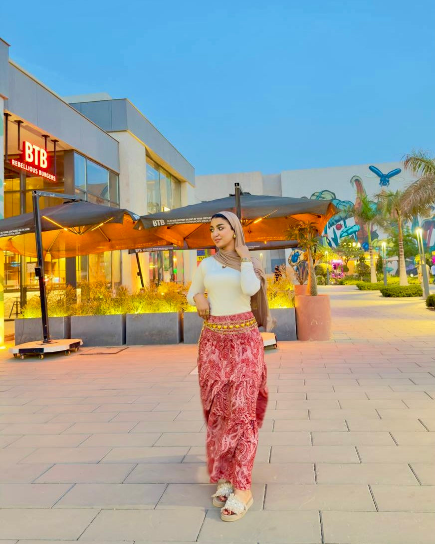 Floral Linen Skirt