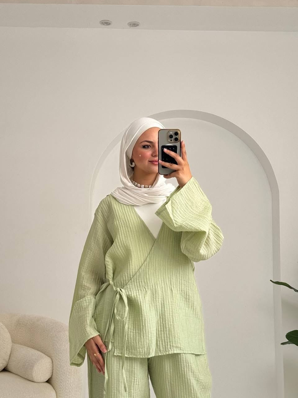 Tied wrap suit