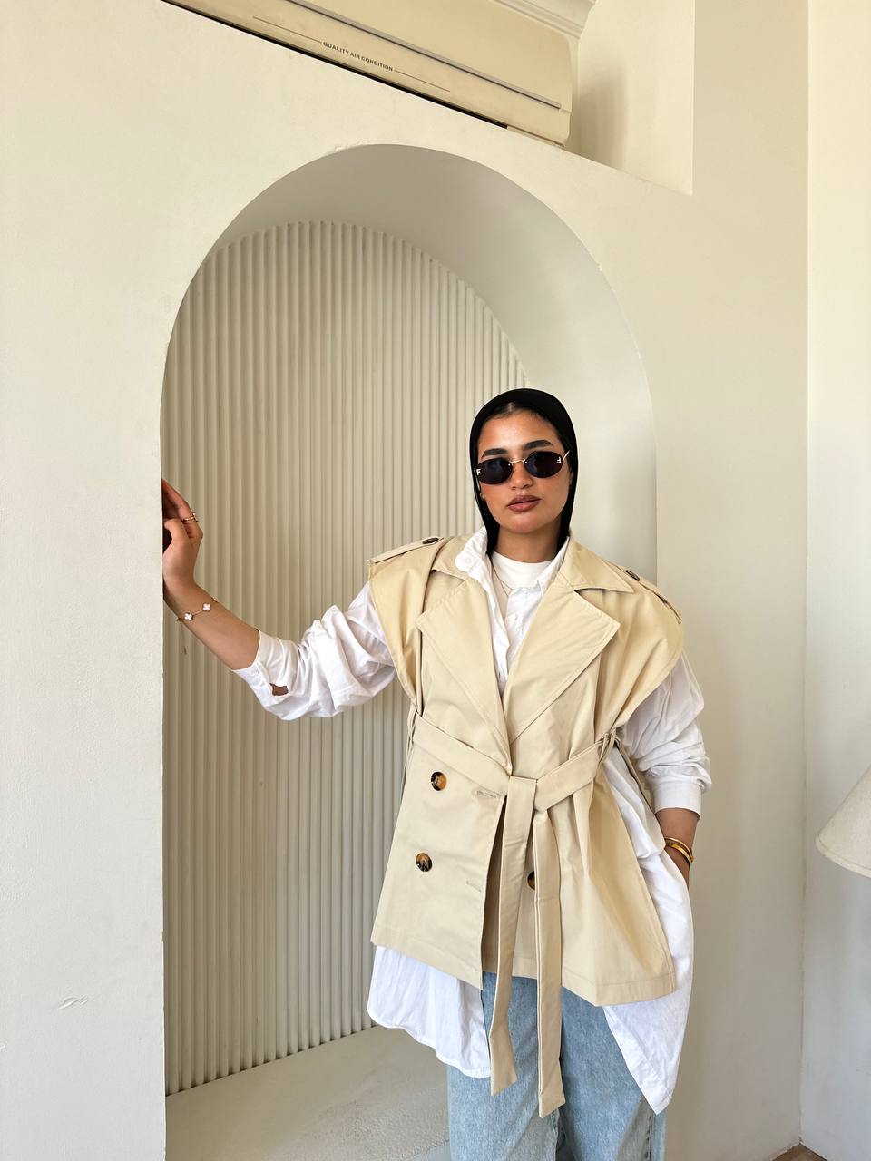 Sleeveless Trench Vest