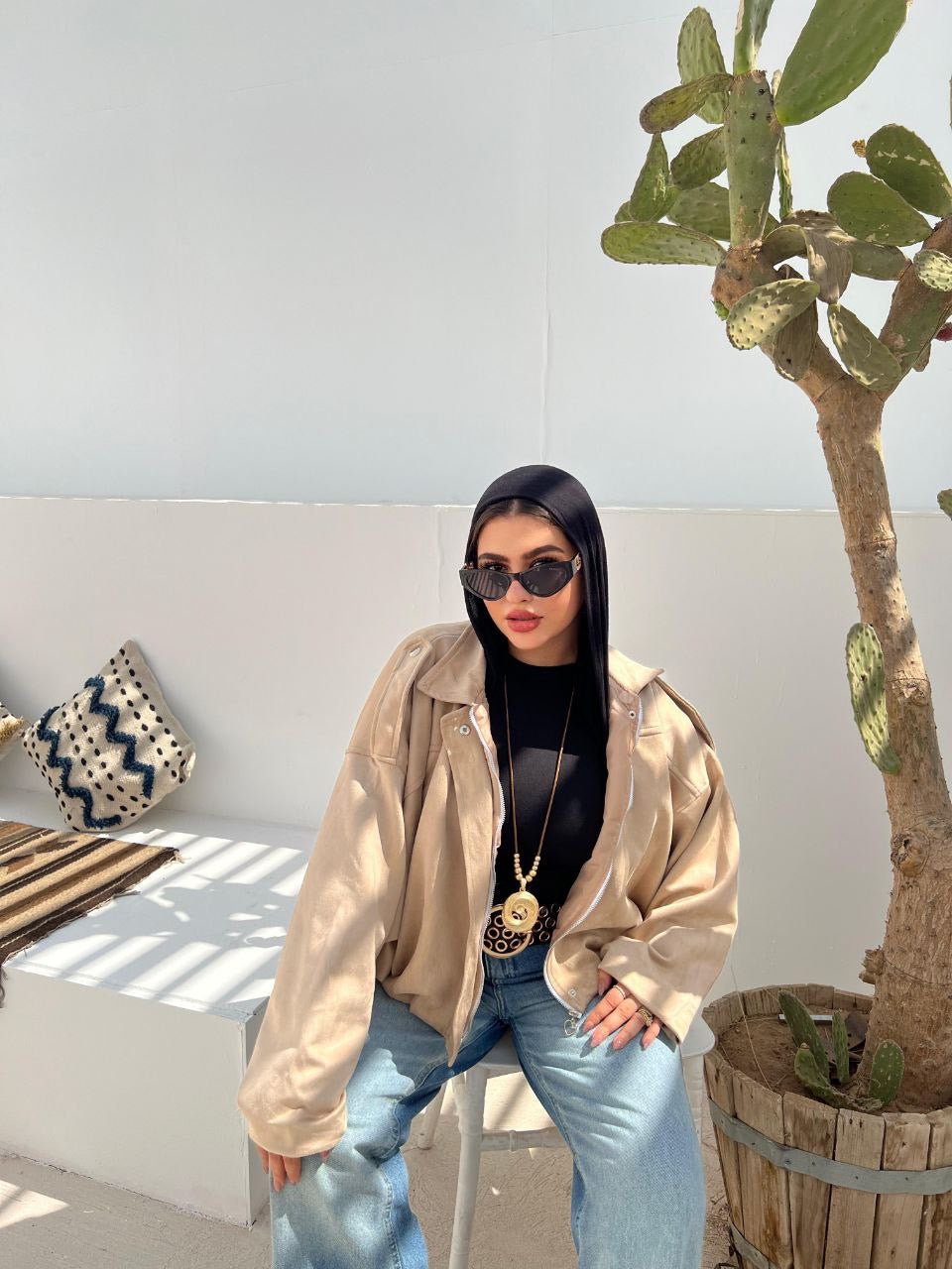 Oversized Suede Jacket