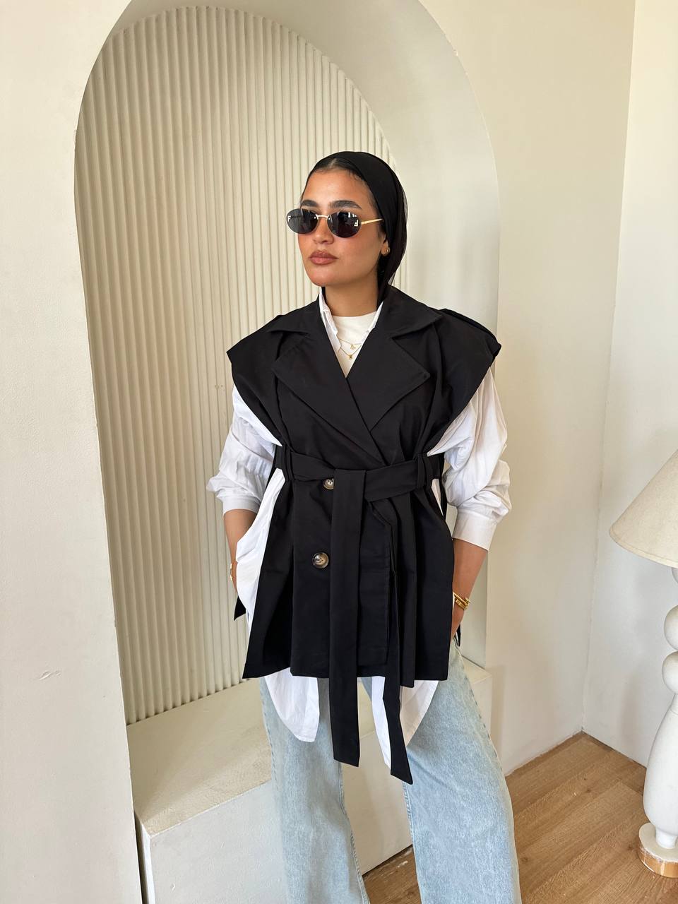 Sleeveless Trench Vest