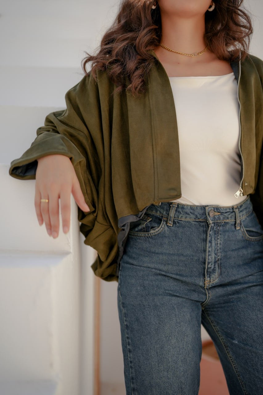 Oversized Suede Jacket