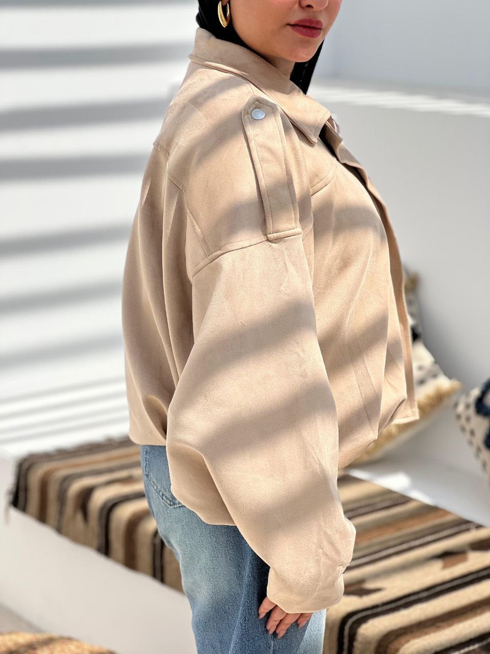 Oversized Suede Jacket