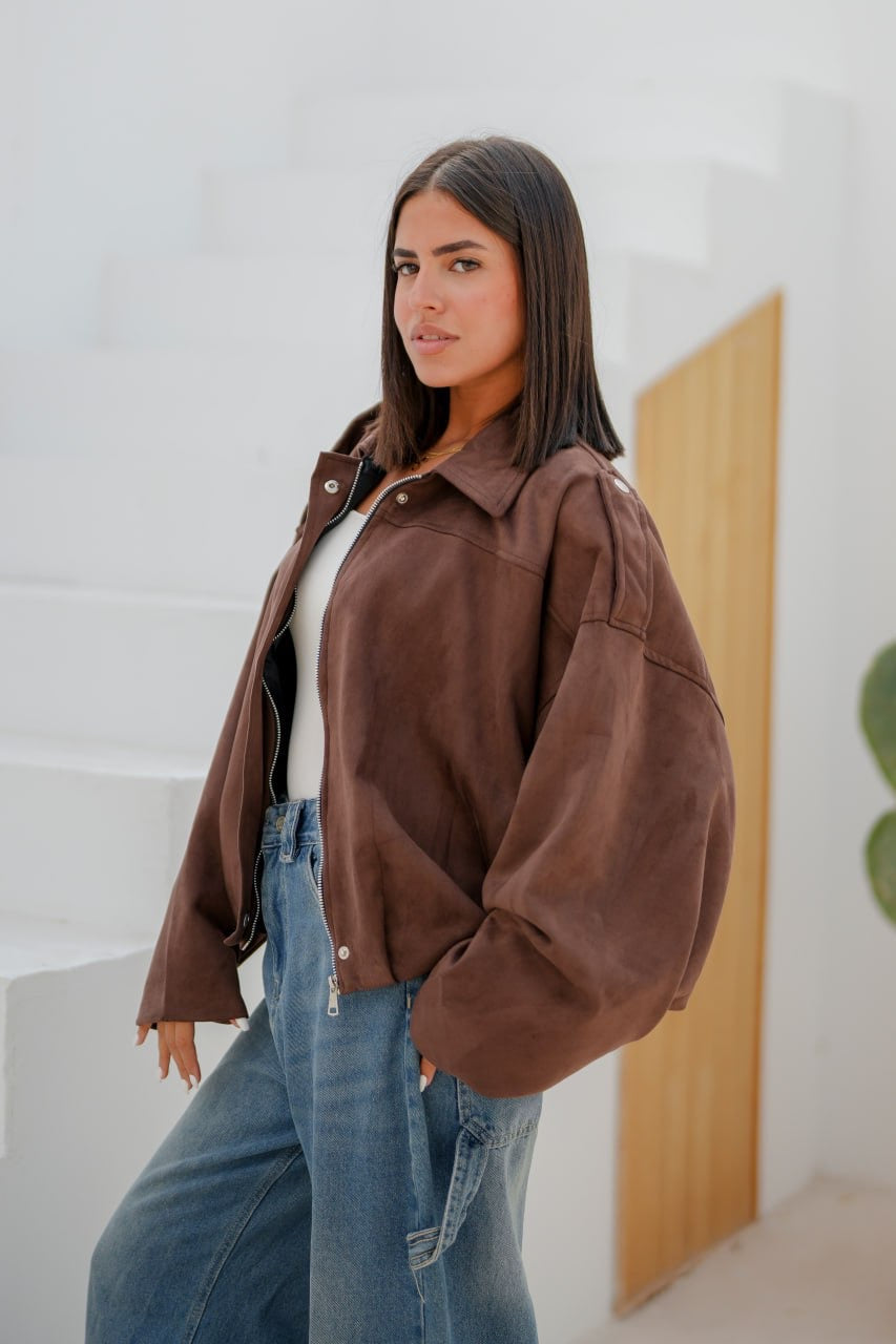 Oversized Suede Jacket