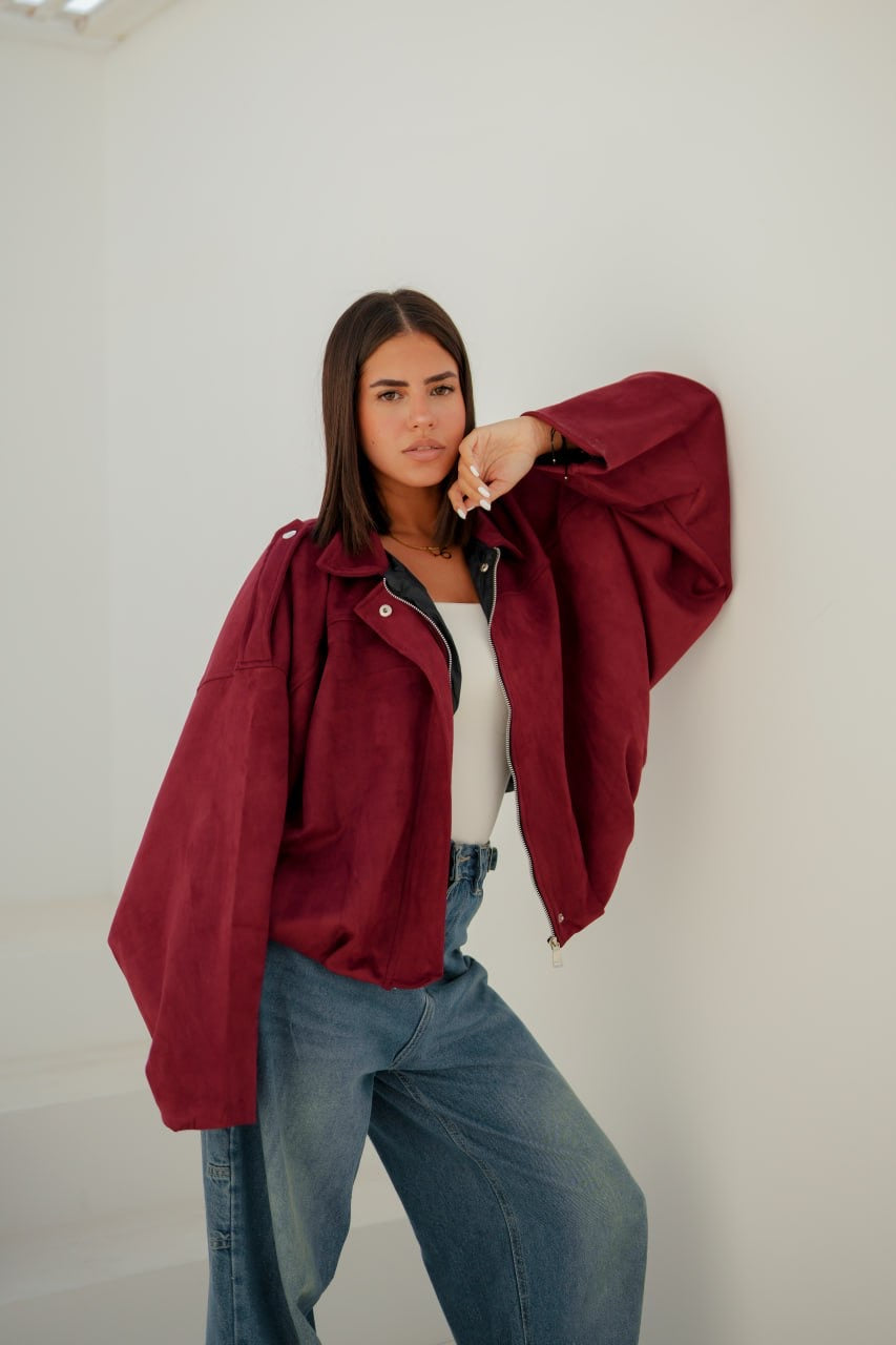 Oversized Suede Jacket