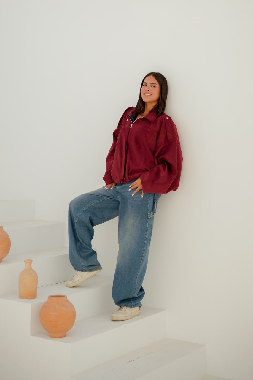 Oversized Suede Jacket