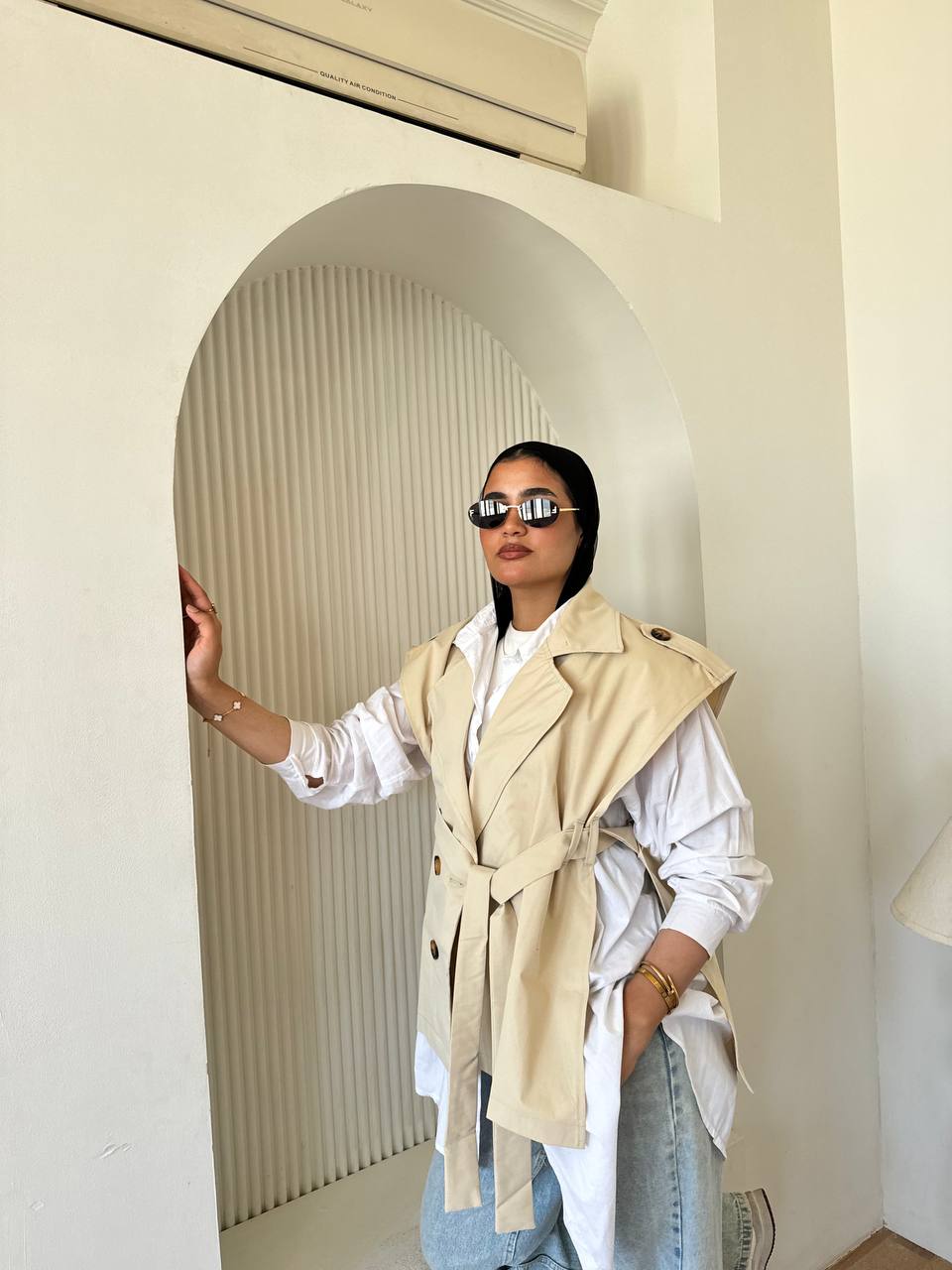 Sleeveless Trench Vest