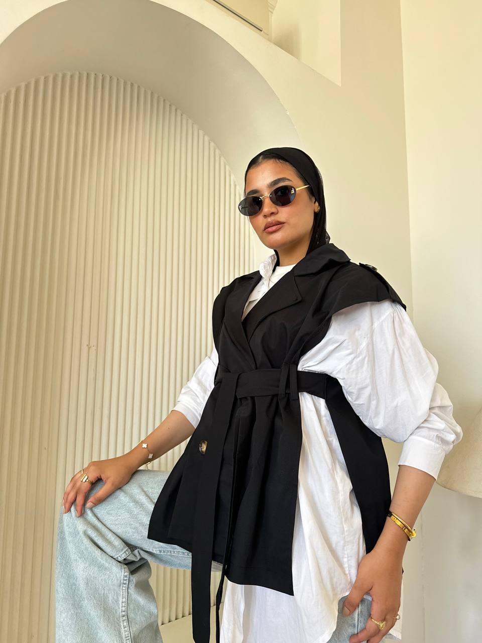 Sleeveless Trench Vest