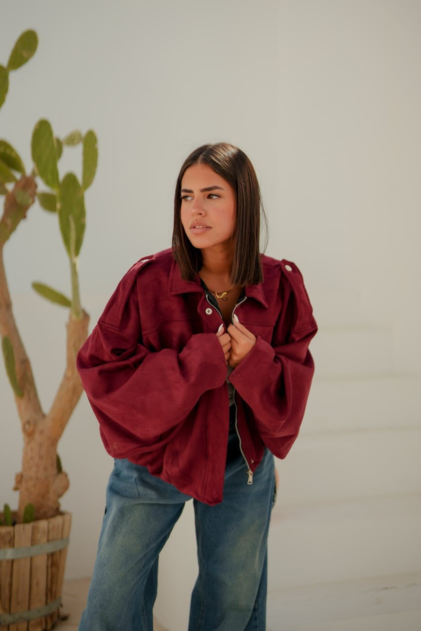 Oversized Suede Jacket