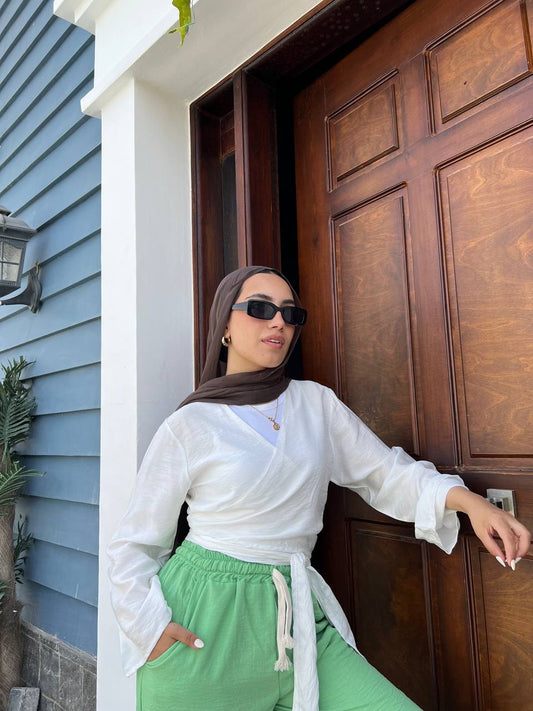 Effortless Wrap Blouse