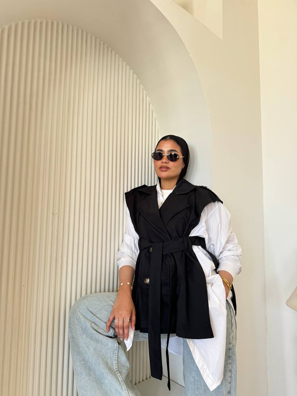 Sleeveless Trench Vest